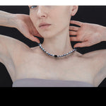 8mm deep blue freshwater pearl necklace - fasfas