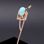 Amazonite theoria brooch rosegold - fasfas