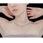 Petit freshwater pearl necklace (2.5mm oneedgy) - fasfas