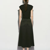 Draped silky skirt