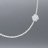 Petit freshwater pearl necklace (2.5mm twoedgy) - fasfas