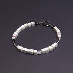 Mother of pearl mem necklace - chain layered - fasfas