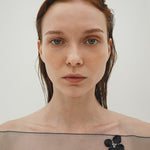 Fleur brooch black - fasfas