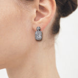 15mm grey druzy agate earrings(clip-on-option) - fasfas