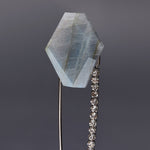 Labradorite safety pin brooch - fasfas