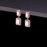 Radiant opal earrigns peach cream(clip-on earrings) - fasfas