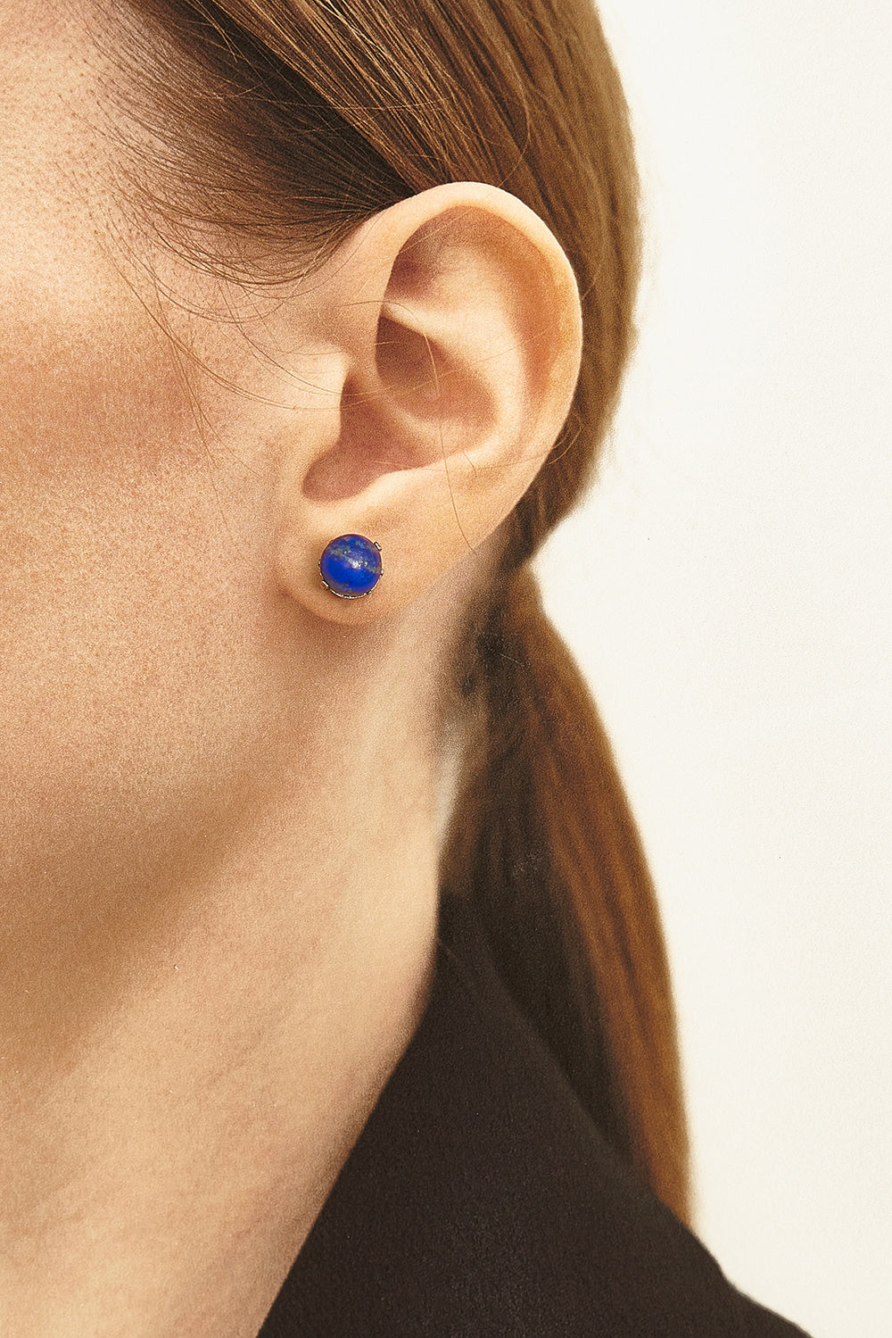 8mm lapisLazuli earrings(clip-on-option) - fasfas
