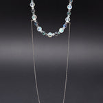 Two-way synthetic moonstone necklace - fasfas