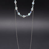 Two-way synthetic moonstone necklace - fasfas