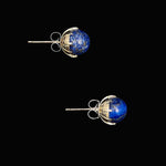 10mm apisLazuli earrings(clip-on-option) - fasfas