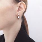 Radiant opal earrigns peach cream(clip-on earrings) - fasfas