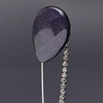 Blue sandstone safety pin brooc - fasfas