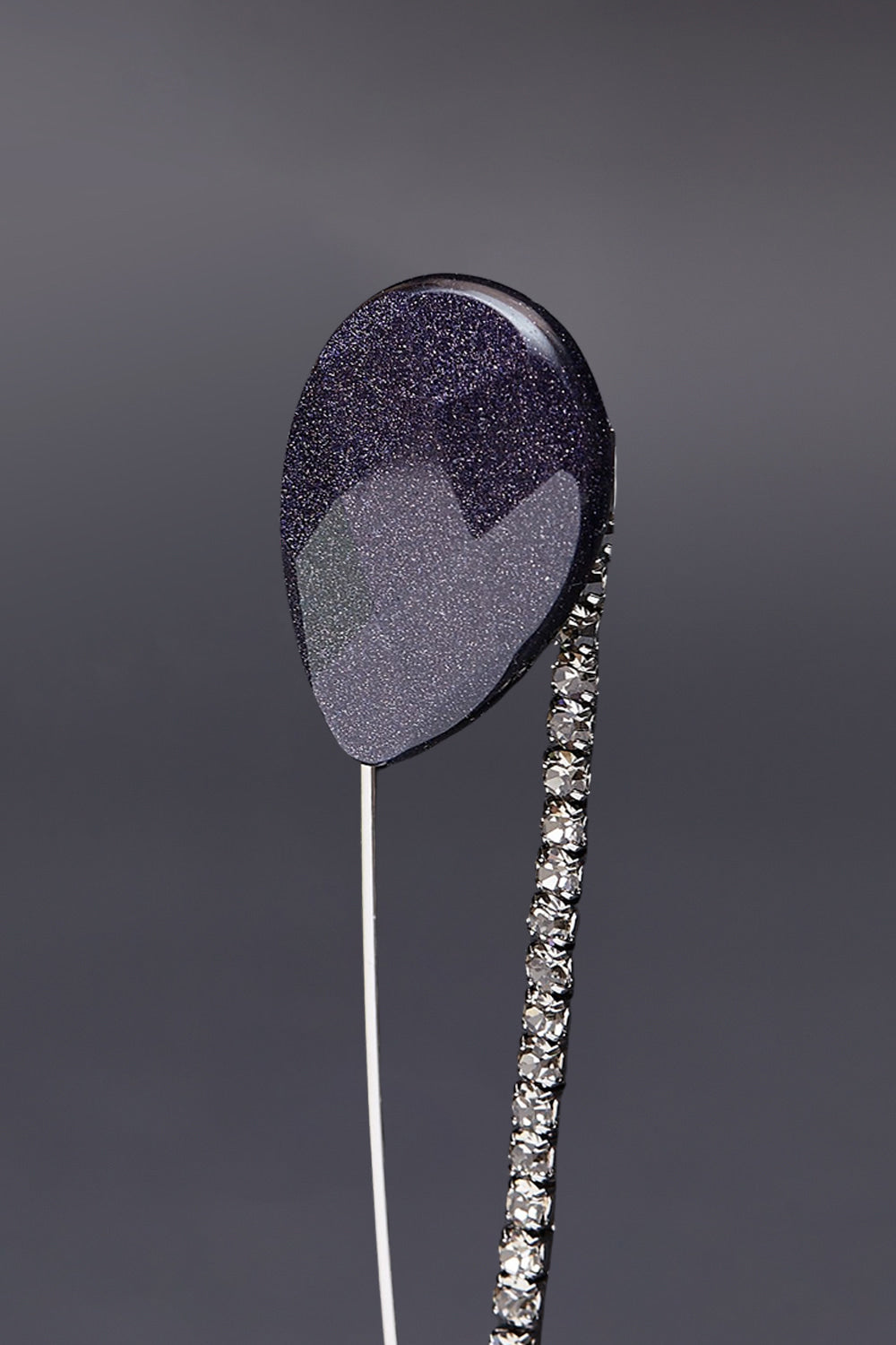 Blue sandstone safety pin brooc - fasfas