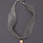 Mookaite grey mesh choker necklace - fasfas