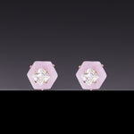 Kunzite core poise earrings(clip-on earrings) - fasfas