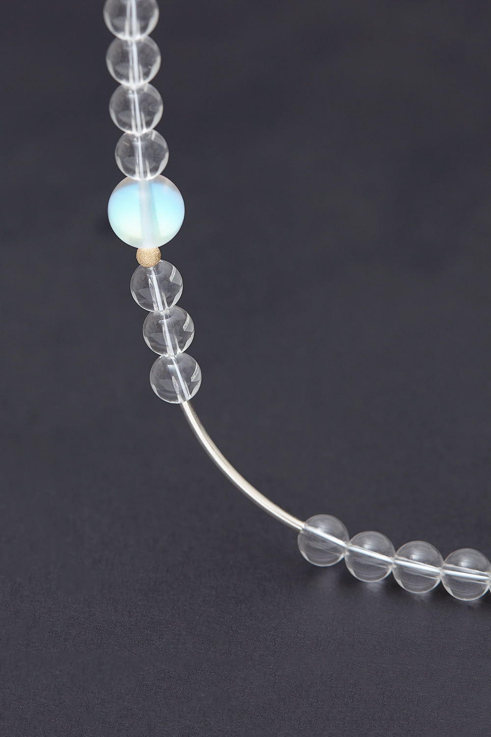 Crystal quaztz necklace (8mm) - fasfas