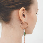 Green opal crystal earrings - fasfas