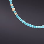 Invisible 2mm turquoise necklace - fasfas