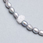 6.5mm grey freshwater pearl necklace - fasfas