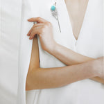 Amazonite theoria brooch silver - fasfas