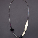 Heart-scouring tear neckpiece matte purple - fasfas