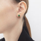8mm rubyzoisite core earrings(clip-on-option) - fasfas