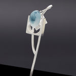 Matte navy theoria brooch silver - fasfas