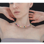 Rainbow 5.5mm freshwater pearl necklace - fasfas