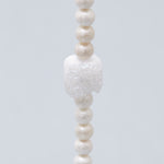 6mm texture white pearl necklace - fasfas