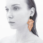 Flowing metal dramatique earrings - rosegold(clip-on earrings) - fasfas