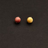 8mm mookaite earrings(clip-on-option) - fasfas