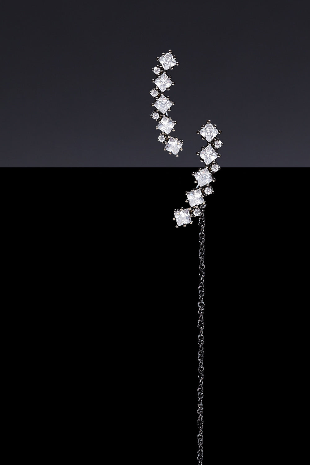 Etoile mismatched dramatic earrings noir - fasfas