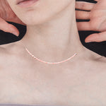 Invisible 2mm pink coral necklace - fasfas