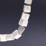 Mother of pearl mem necklace - chain layered - fasfas