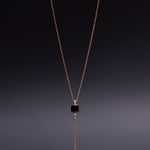 6mm cube onyx necklace - fasfas