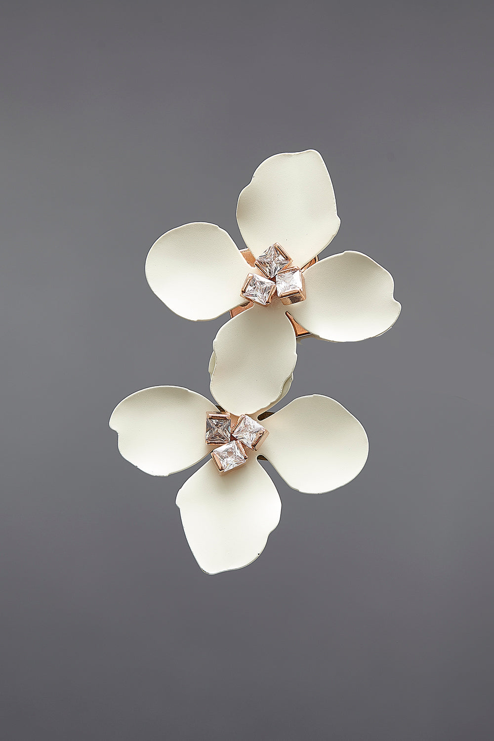 Fleur twin brooch Ivory - fasfas