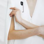 Black crystal safety pin brooch - fasfas