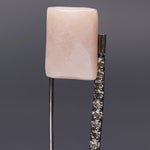 Peachmoonstone safety pin brooch - fasfas