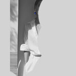 Irregular lapis lazuli sqaure hoop earrings - fasfas