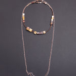 Mookaite mem necklace - chain layered - fasfas