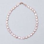9mm pink freshwater pearl necklace - fasfas