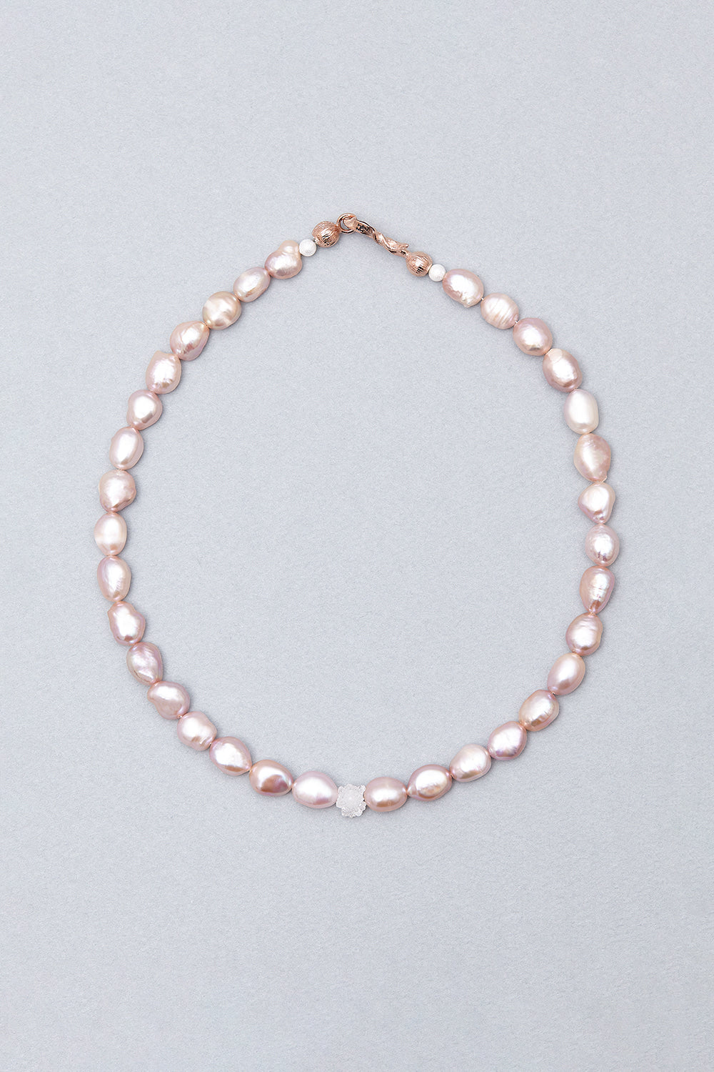 9mm pink freshwater pearl necklace - fasfas
