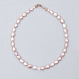 9mm pink freshwater pearl necklace - fasfas
