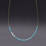 Invisible 2mm apatite necklace - fasfas