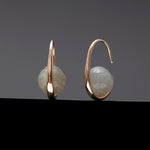Labradorite oval hoop earrings - fasfas