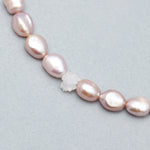 9mm pink freshwater pearl necklace - fasfas