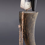 Arctic jasper oxhorn abstract brooch - fasfas