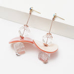 Pink funky you earrings - fasfas