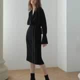 Chain trimming h-line skirt black