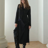 Rok midi berkain hitam